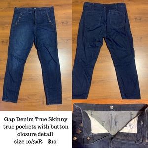 Gap jeans with button detail